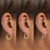 Amazon Essentials 14K Gold or Sterling Silver Plated Hoop Set(Yellow Gold)