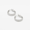 Amazon Essentials 14K Gold or Sterling Silver Plated Polished Dome Hoop(Silver)