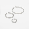 Amazon Essentials 14K Gold or Sterling Silver Plated Polished Dome Hoop(Silver)