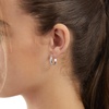 Amazon Essentials 14K Gold or Sterling Silver Plated Polished Dome Hoop(Silver)