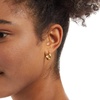 Amazon Essentials 14K Gold or Sterling Silver Plated Polished Dome Hoop(Yellow Gold)