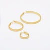 Amazon Essentials 14K Gold or Sterling Silver Plated Polished Dome Hoop(Yellow Gold)