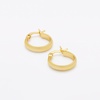 Amazon Essentials 14K Gold or Sterling Silver Plated Polished Dome Hoop(Yellow Gold)