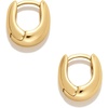 Amazon Essentials 14K Gold or Sterling Silver Plated Teardrop Huggie Hoop 12mm(Yellow Gold)