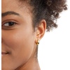 Amazon Essentials 14K Gold or Sterling Silver Plated Teardrop Huggie Hoop 12mm(Yellow Gold)