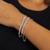 Amazon Essentials 14K Paperclip Chain Bracelet(Silver)