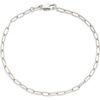 Amazon Essentials 14K Paperclip Chain Bracelet(Silver)