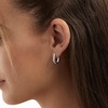 Amazon Essentials 14k Gold Plated or Silver Plated Modern Oval Hoop Earrings(Silver)