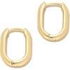 Amazon Essentials 14k Gold Plated or Silver Plated Modern Oval Hoop Earrings(Yellow Gold)