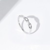 Amazon Essentials Plated Sterling Silver Chain Link Accent Ring(Rhodium)