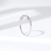 Amazon Essentials Plated Sterling Silver Chain Link Accent Ring(Rhodium)