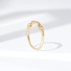 Amazon Essentials Plated Sterling Silver Chain Link Accent Ring(Yellow Gold)