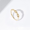 Amazon Essentials Plated Sterling Silver Chain Link Accent Ring(Yellow Gold)