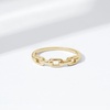 Amazon Essentials Plated Sterling Silver Chain Link Accent Ring(Yellow Gold)