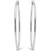 Amazon Essentials Stainless Steel Rounded Tube Hoop Earrings (50mm), (previously Amazon Collection)(Stainless Steel)