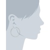 Amazon Essentials Stainless Steel Rounded Tube Hoop Earrings (50mm), (previously Amazon Collection)(Stainless Steel)