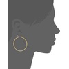 Amazon Essentials Stainless Steel Rounded Tube Hoop Earrings (50mm), (previously Amazon Collection)(Yellow Gold)