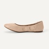 Amazon Essentials Women’s Belice Comfortable Slip-On Ballet Flats Shoes(Beige Faux Leather)