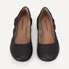 Amazon Essentials Women’s Belice Comfortable Slip-On Ballet Flats Shoes(Black Faux Leather)