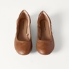 Amazon Essentials Women’s Belice Comfortable Slip-On Ballet Flats Shoes(Chestnut Brown Faux Leather)