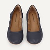 Amazon Essentials Women’s Belice Comfortable Slip-On Ballet Flats Shoes(Navy Faux Leather)
