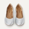 Amazon Essentials Women’s Belice Comfortable Slip-On Ballet Flats Shoes(Silver)