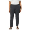 Amazon Essentials Women’s Bi-Stretch Full Length Straight Leg Pant(Charcoal Heather)