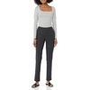 Amazon Essentials Women’s Bi-Stretch Full Length Straight Leg Pant(Charcoal Heather)