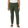 Amazon Essentials Women’s Bi-Stretch Full Length Straight Leg Pant(Dark Green)