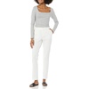 Amazon Essentials Women’s Bi-Stretch Full Length Straight Leg Pant(Ivory)