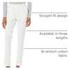 Amazon Essentials Women’s Bi-Stretch Full Length Straight Leg Pant(Ivory)