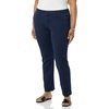 Amazon Essentials Women’s Bi-Stretch Full Length Straight Leg Pant(Navy)