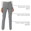 Amazon Essentials Women’s Bi-Stretch Full Length Straight Leg Pant(White Gingham)