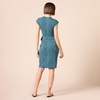 Amazon Essentials Women’s Classic Cap Sleeve Wrap Dress with V Neck, Pleated Waist (Available in Plus Size)(Blue  Dots)
