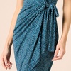 Amazon Essentials Women’s Classic Cap Sleeve Wrap Dress with V Neck, Pleated Waist (Available in Plus Size)(Blue  Dots)