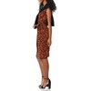 Amazon Essentials Women’s Classic Cap Sleeve Wrap Dress with V Neck, Pleated Waist (Available in Plus Size)(Brown  Floral Print)