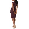 Amazon Essentials Women’s Classic Cap Sleeve Wrap Dress with V Neck, Pleated Waist (Available in Plus Size)(Burgundy)