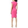 Amazon Essentials Women’s Classic Cap Sleeve Wrap Dress with V Neck, Pleated Waist (Available in Plus Size)(Dark Pink)