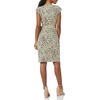 Amazon Essentials Women’s Classic Cap Sleeve Wrap Dress with V Neck, Pleated Waist (Available in Plus Size)(Tan Animal Print)