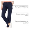 Amazon Essentials Women’s Curvy Straight-Leg Mid-Rise Stretch Twill Chino Pants(Navy)