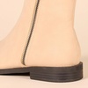 Amazon Essentials Women’s Exterior Zip Flat Ankle Boot(Beige Faux Suede)