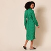 Amazon Essentials Women’s Georgette Long Sleeve Midi Length Shirt Dress(Green  Tossed Floral)