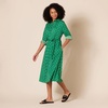 Amazon Essentials Women’s Georgette Long Sleeve Midi Length Shirt Dress(Green  Tossed Floral)