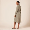 Amazon Essentials Women’s Georgette Long Sleeve Midi Length Shirt Dress(Taupe  Leopard)