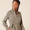 Amazon Essentials Women’s Georgette Long Sleeve Midi Length Shirt Dress(Taupe  Leopard)