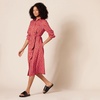 Amazon Essentials Women’s Georgette Long Sleeve Midi Length Shirt Dress(Tomato Red Ditsy Floral)
