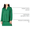 Amazon Essentials Women’s Georgette Long Sleeve Relaxed-Fit Popover Blouse, Business Casual, Dress Blouses for Office Work(Green Floral)