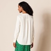 Amazon Essentials Women’s Georgette Long Sleeve Relaxed-Fit Popover Blouse, Business Casual, Dress Blouses for Office Work(Ivory)