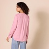 Amazon Essentials Women’s Georgette Long Sleeve Relaxed-Fit Popover Blouse, Business Casual, Dress Blouses for Office Work(Mauve)