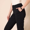 Amazon Essentials Women’s High-Rise Slim-Fit Full-Length Straight-Leg Khaki Pant(Black)